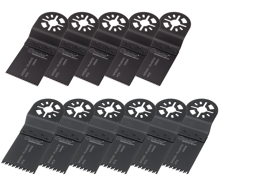 QBLADES Set Hout 5x UN04-6x UN06 UN93 SET 10+1ST