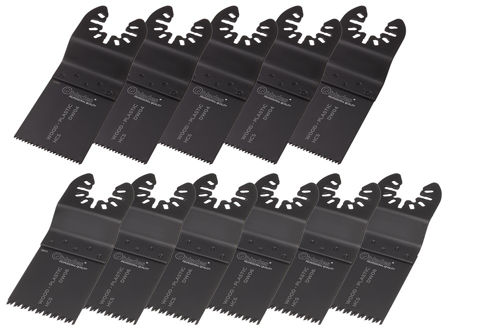 QBLADES Set Hout 5x DW04-6x DW06 DW93-SET 10+1ST