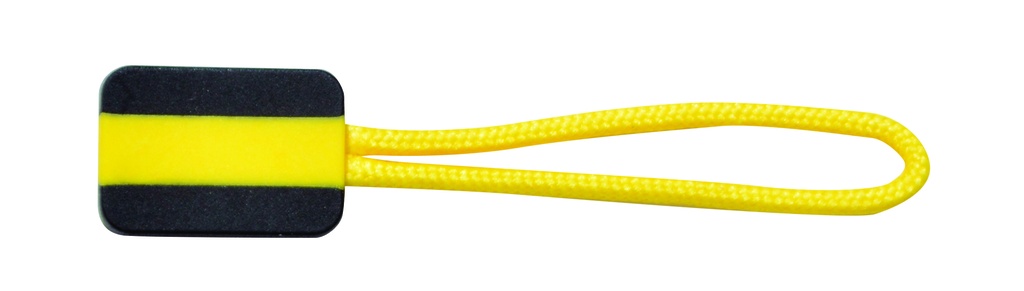 PRINTER zipper puller 4-pack geel
