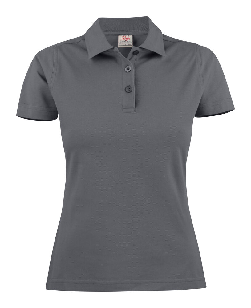 PRINTER surf women polo pique  staalgrijs