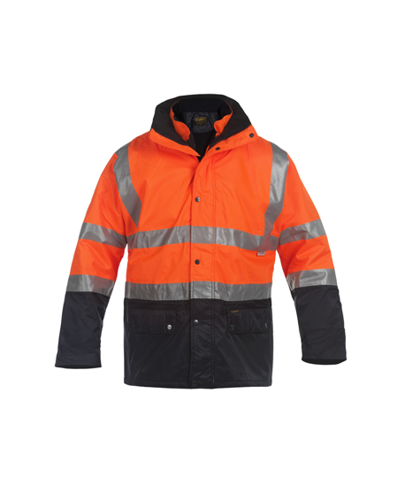 Satexo signal parka 4 in 1 uitn body oranje/blauw
