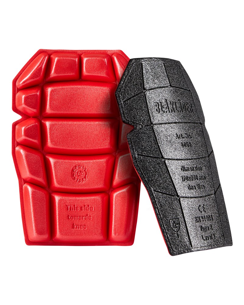 BLAKLADER knie-inlegstukken prof/4058/zwart/rood/o nesize
