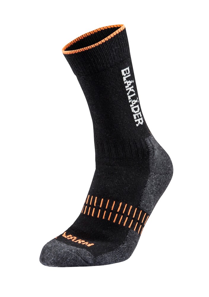 BLAKLADER warm sock 2-pack 2192 neon oranje 40-44