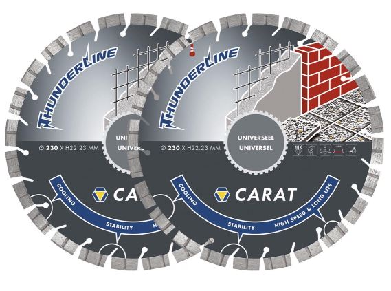 CARAT diamantschijfset ces universeel 230mm 2st