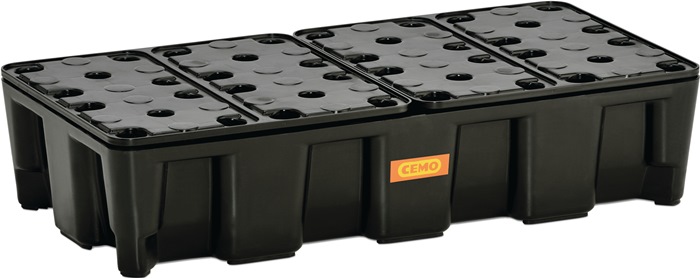 CEMO opvangbak opvangvolume 35 l l800xb400xh180mm polyethyleen met pe-rooster