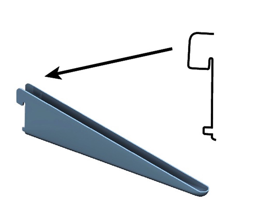 drager element dubbel 1-haaks sys 32 staal wit 17cm (50kg)