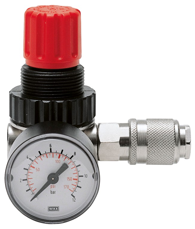 Drukregelaar voor compressor 1/4" snelkoppeling