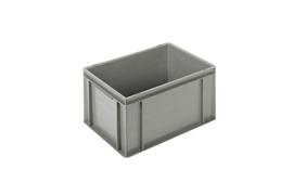 Stapelbare euronorm bak, 400x300x220mm, gesloten bodem en wanden, 2 open handgrepen