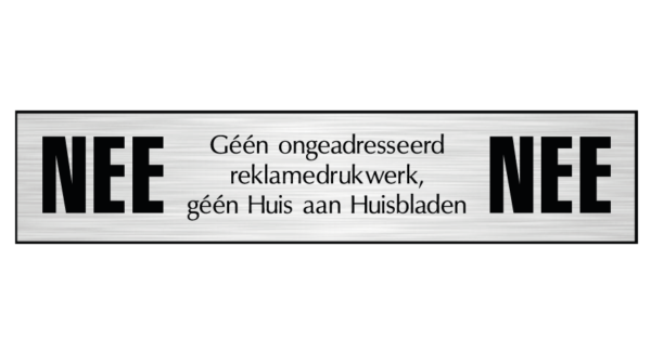 NEE/NEE reclame kunststof rvs look