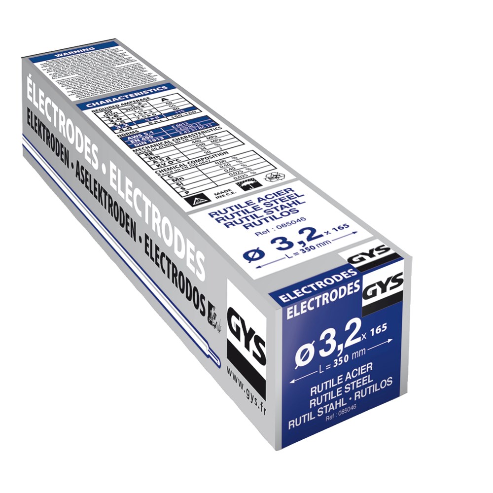 GYS Elektrodes staal E6013 diam3,2mm (x165)