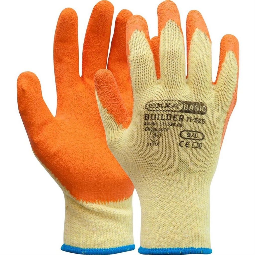 OXXA Builder 11-525 nylon handschoen met latex coating - maat 10