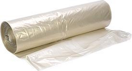 Vuilniszak 120l ld-pe transparant b700xl1100mm (25st/rol)