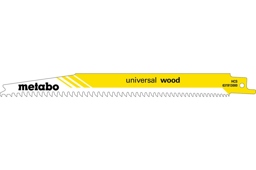 METABO 2 reciprozaagbladen,hout,pionier,200x1,25mm