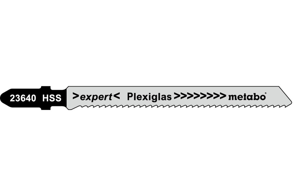 METABO 5 decoupeerzaagbladen, plexiglas, expert, 74/2, 0mm