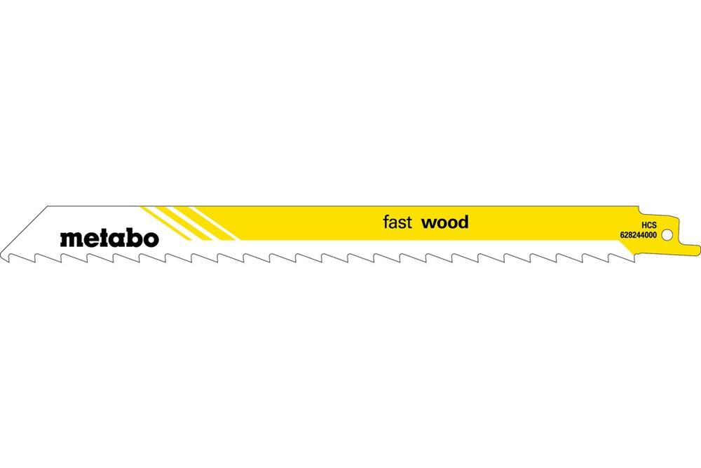 METABO 5 reciprozaagbladen,hout,classic,225x1,25mm