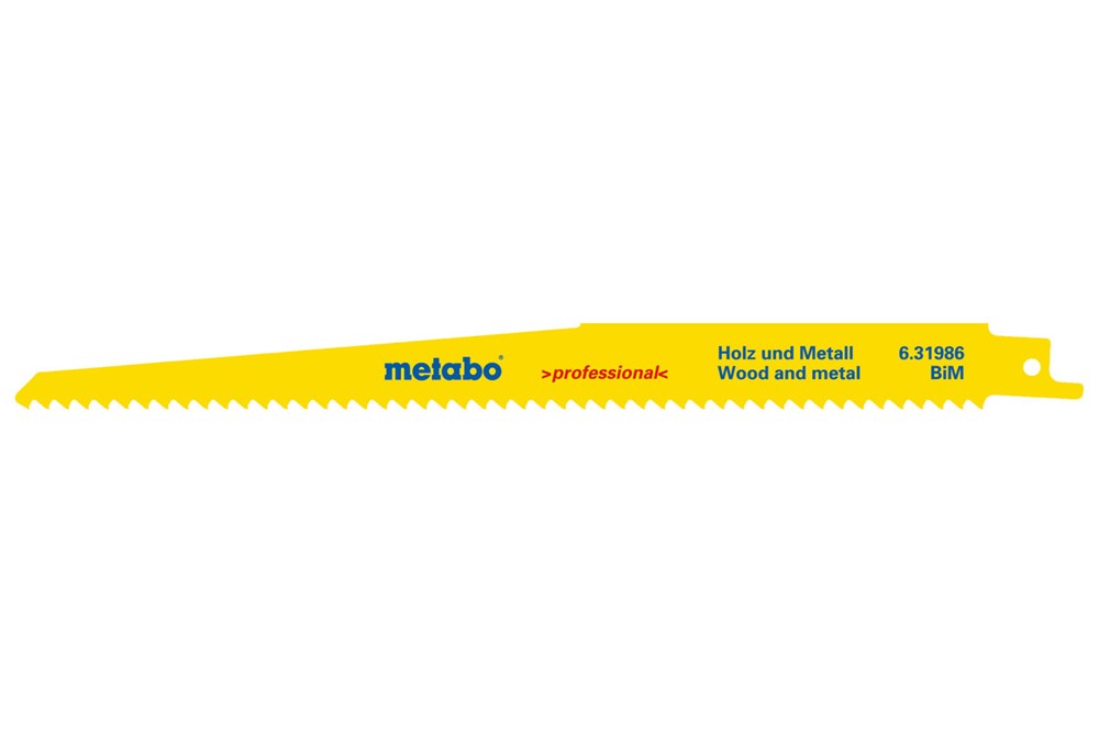 METABO 5 reciprozaagbladen,hout+met,flexible,225x1,25mm