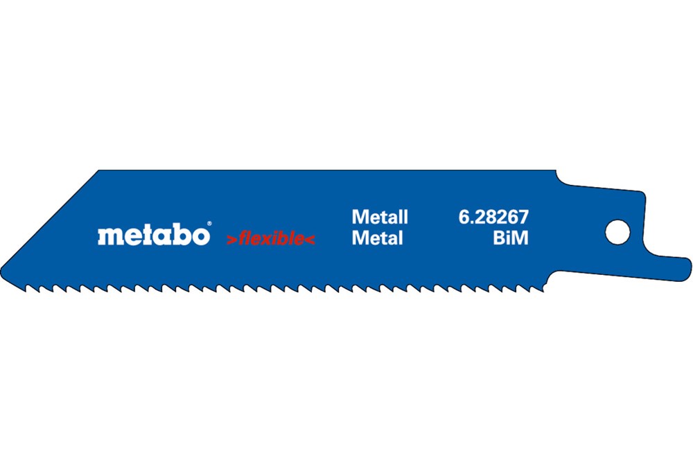 METABO 5 reciprozaagbladen,metaal,flexible, 150x0,9mm