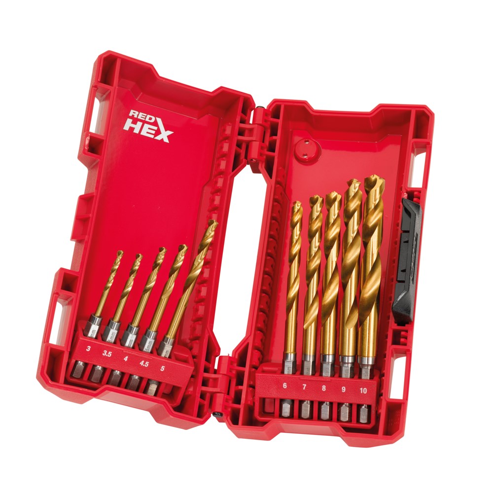 MILWAUKEE Shockwave HSS-G tin red hex -10pc (promo)