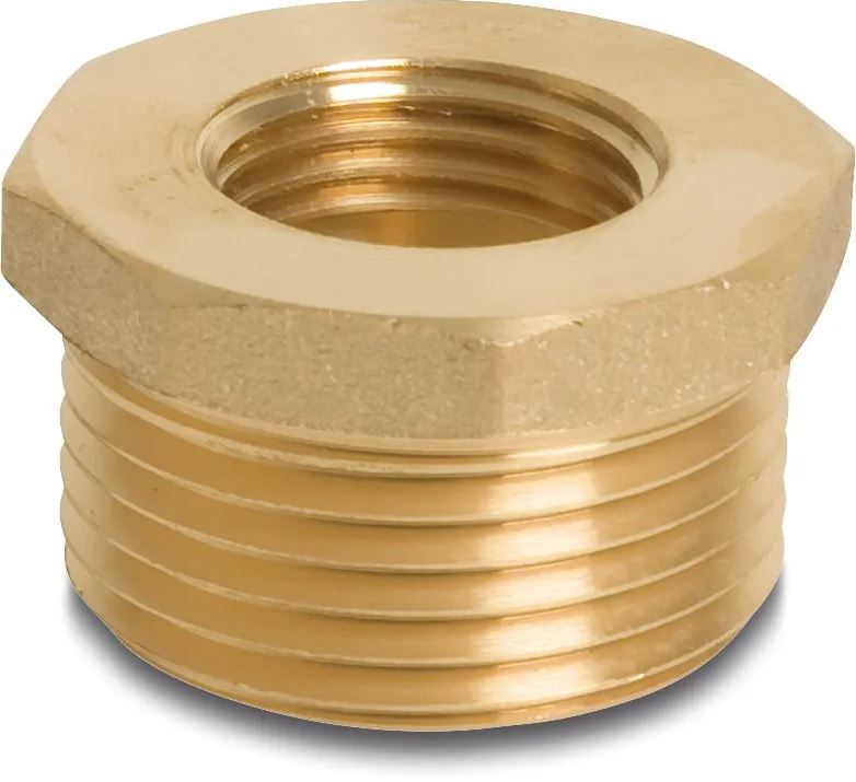 nr. 241 verloopring messing 1/2" x 1/4" buitendraad x binnendraad s1