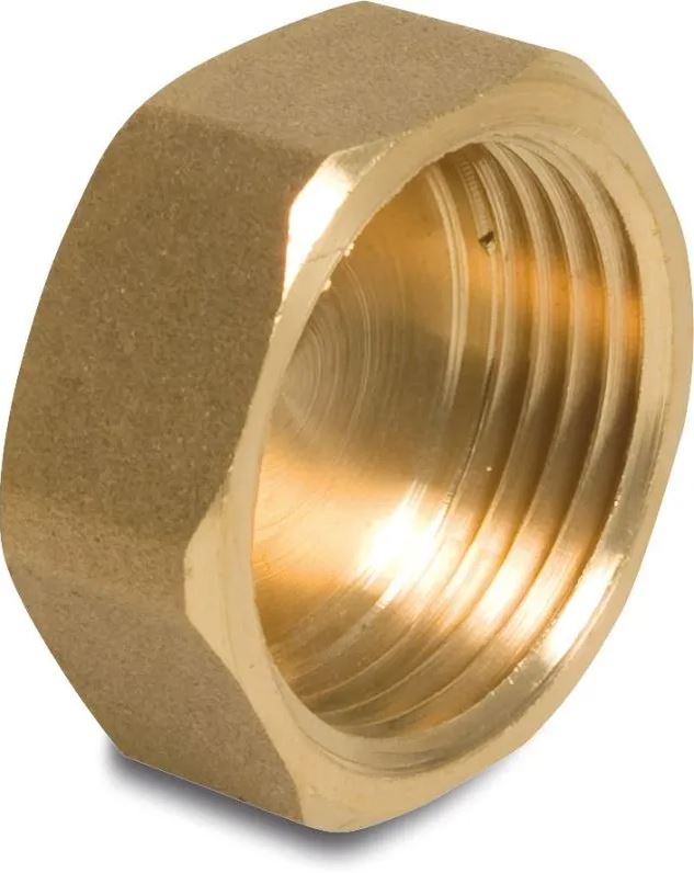 nr. 300 eindkap messing 1" binnendraad s1
