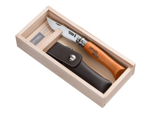 OPINEL giftbox zakmes, niet rvs/hout, virobl.