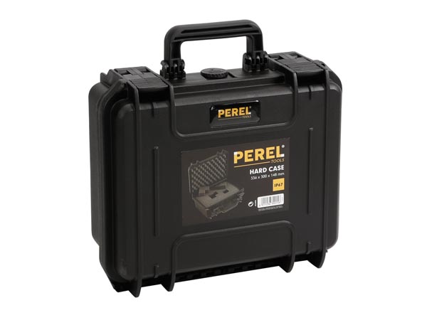 PEREL harde koffer - 336 x 300 x 148 mm - met plukschuim