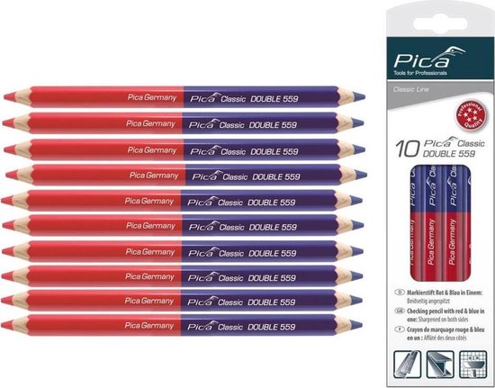 PICA 559-10 duo rood/blauw (doos = 10stuks)