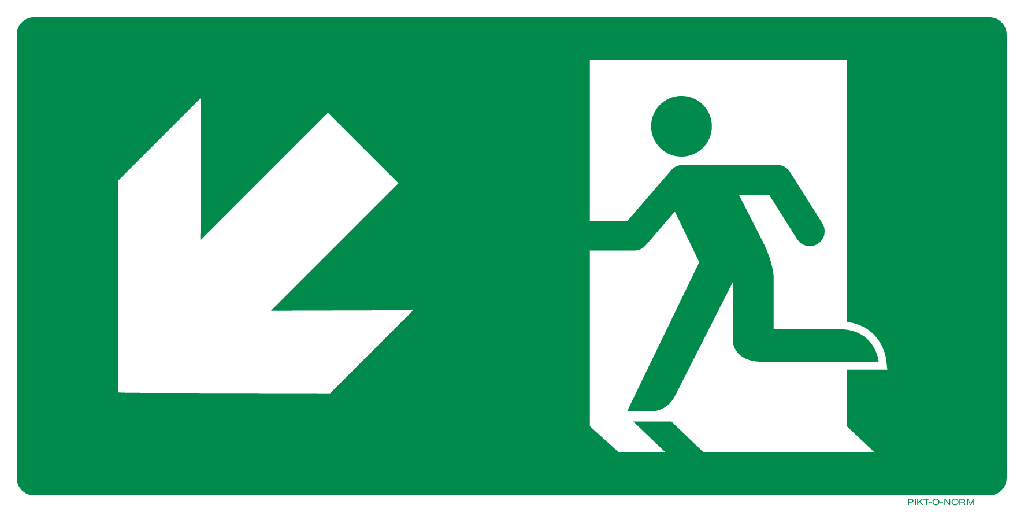 pict vluchtweg pijl schuin ben links vin 300x150