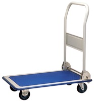 Platformwagen laadvlakken l720xb470 mm stalen buis lichtgrijs drgverm. 150 kg