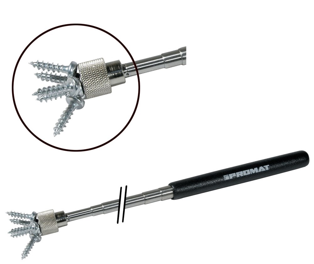 Tecwerk telescoopmagneetgrijper le. 170-635mm drgverm.3,5kg magn.-d.12mm magneet-d. 12mm