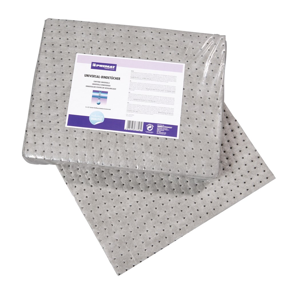 TECWERK Universele binddoek/absorptiedoek 40x50cm 4 zakken van 25 doeken in doos