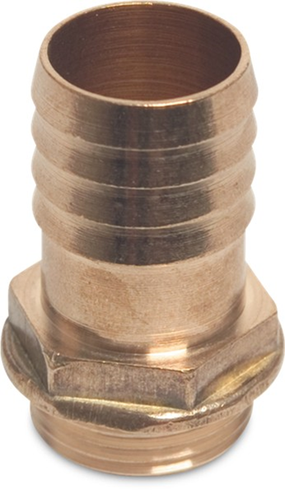 Mega Slangtule messing 3/4" x 20 mm buitendraad x slangtule