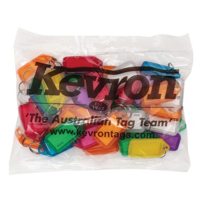 Kevron sleutellabel zak 50st ass 56x30mm
