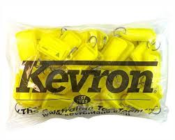 Kevron sleutellabel neon geel 56x30mm (50stuks)