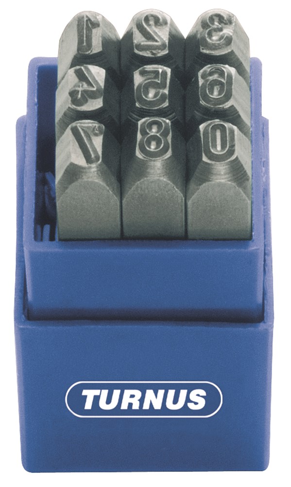 KUKKO Slagcijferset 328 9-delig cijfers 0-9 letterhoogte 10 mm in kunststofbox