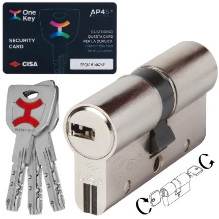 CISA AP4-S Euro-profiel cylinder met puntgeboorde sleutel SKG**