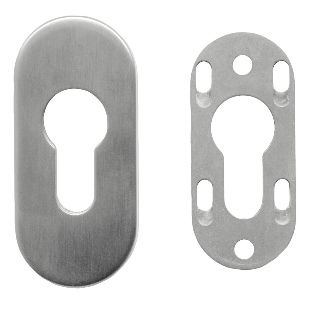 HDD veiligheidscylinder plaatje hdd ovaal inox plus 9mm
