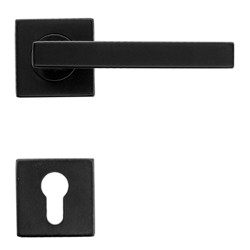 HDD deurkruk pro kubic shape 16mm zwart r+e cyl