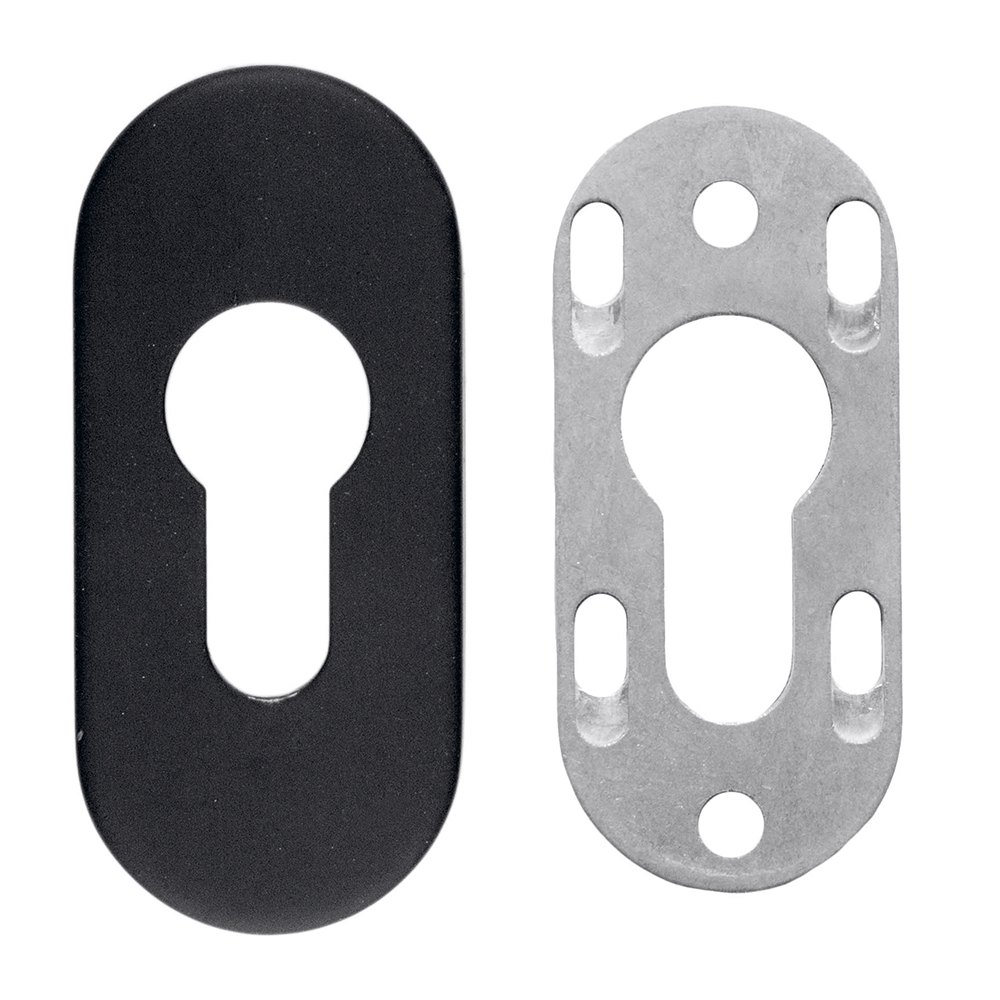 HDD veiligheidscylinder plaatje hdd ovaal zwart 9mm