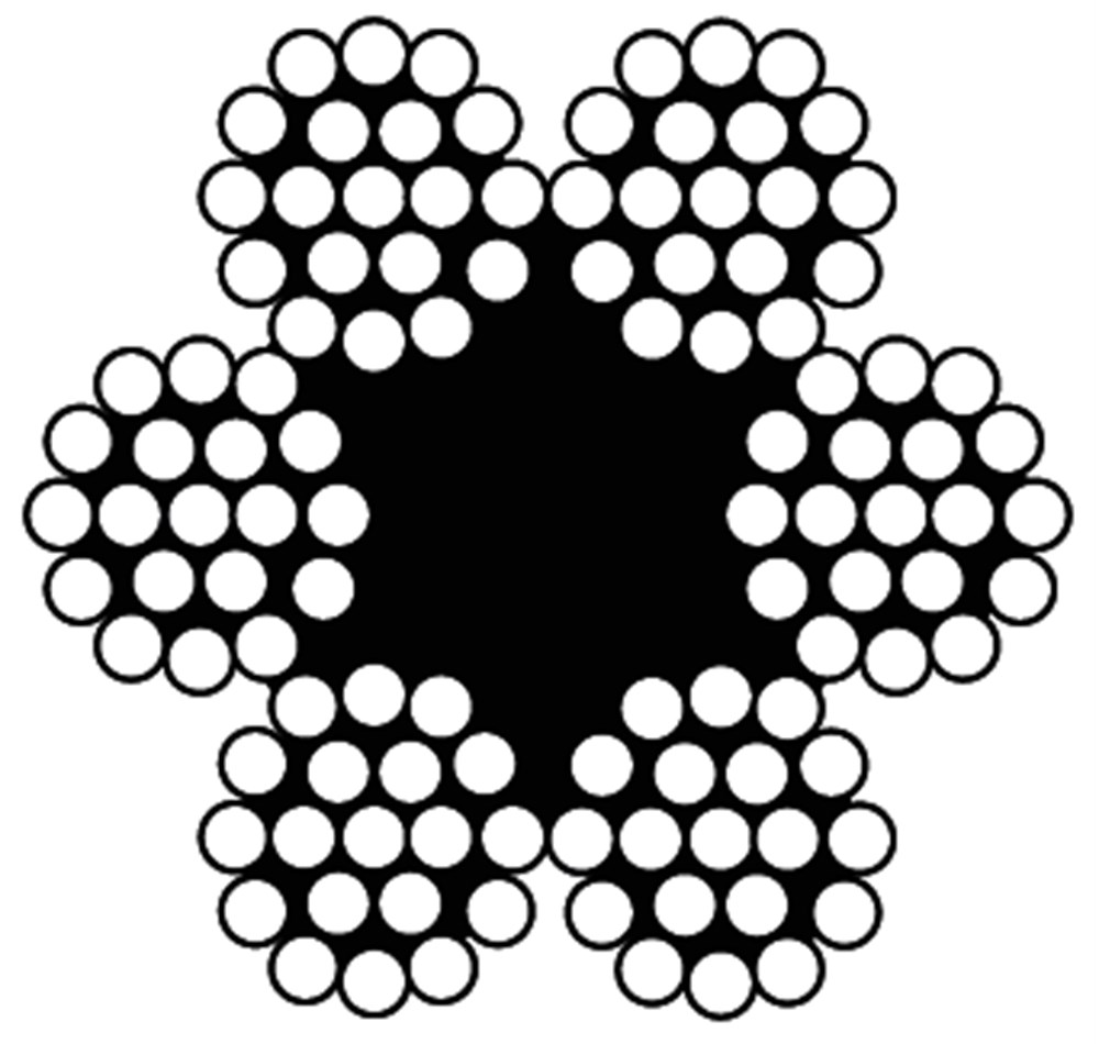 Staalkabel 6x19 + 1 TWK / 03 mm / per bundel van 25 meter / verzinkt