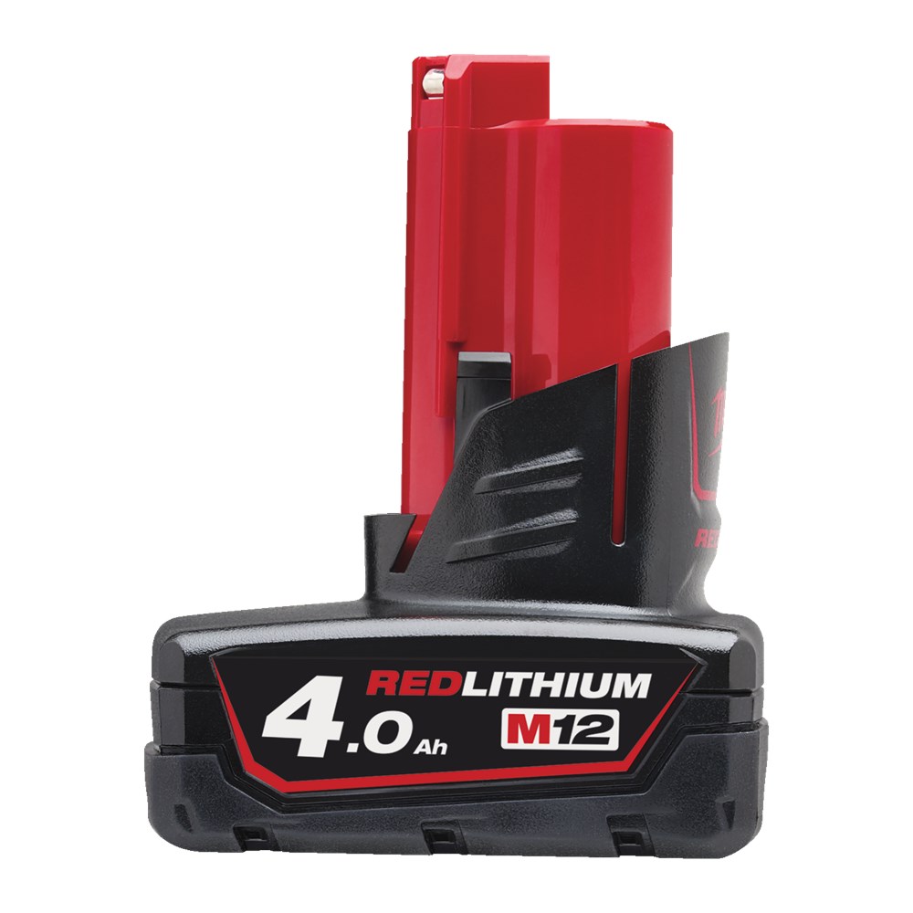 MILWAUKEE M12 B4 (12 V / 4,0 Ah Red Li-Ion) M12™ 4,0 Ah accu