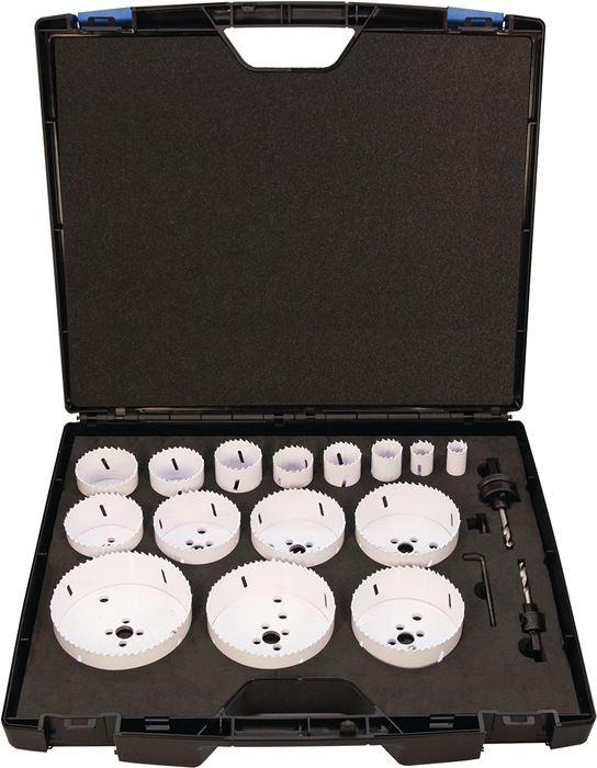 TECWERK Gatzagenset 17-delig 19-114 mm snijdiepte 38 mm bimetaal