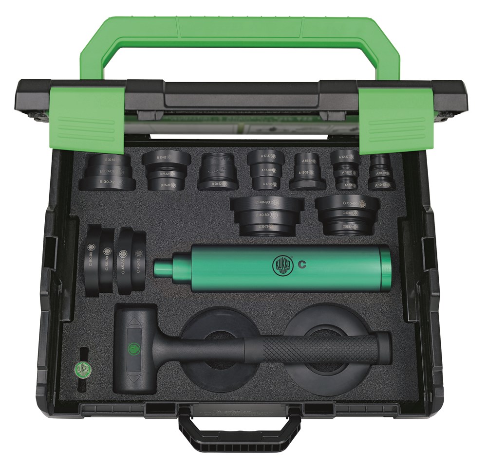KUKKO Magazijn-inbouwgereedschapsset (slagbussenset) 71-L voor borings-d. 10-50 mm L-Boxx