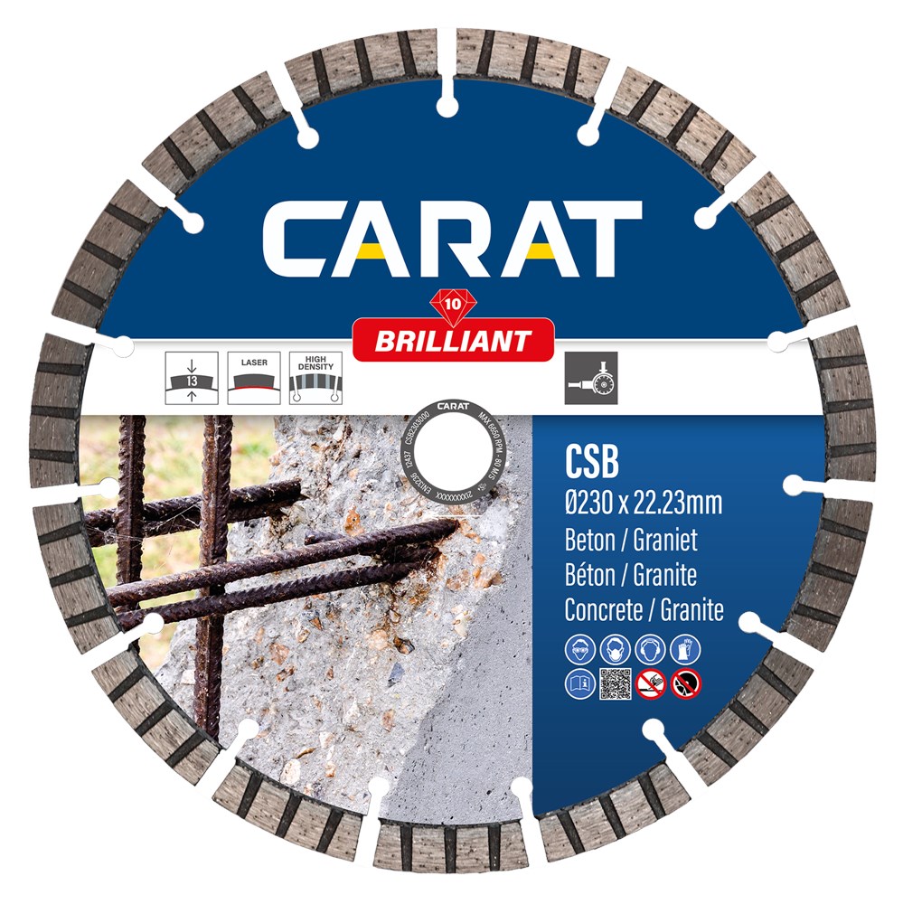 Carat diamantschijf csb voor beton, harde steensoorten en natuursteen