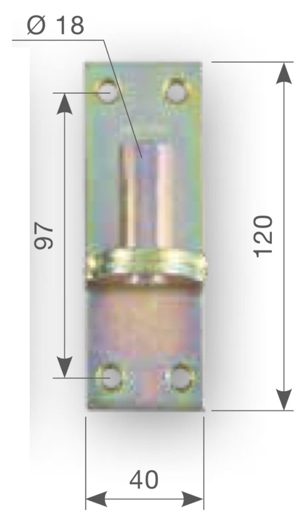 Argenta muurhaak Nr.160/2 Groot model galva (PIN:18mm)