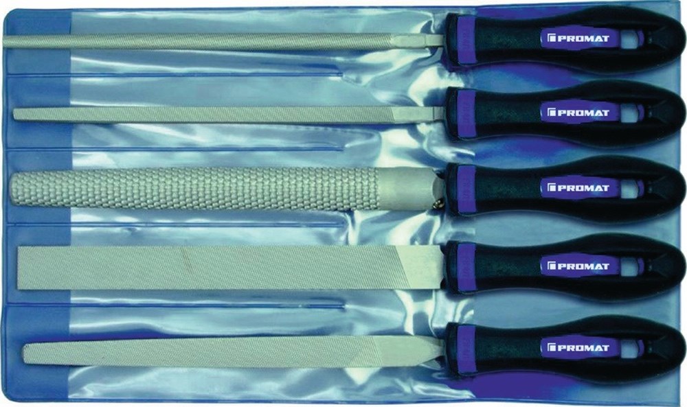 PROMAT vijlenset met 2C-kunststof heft 5-delig