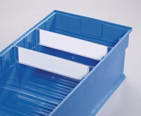 PROMAT Vakverdeler transparant styrolux voor stellingbak breedte 235 mm  (zakje = 10 stuks))