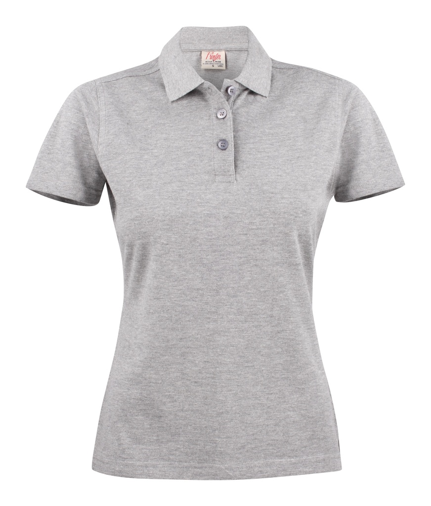 PRINTER Surf lady polo pique grijs melee