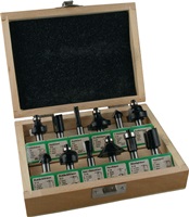 FISCH Freesset hardmetaal schacht-d. 8 mm 12-delig
