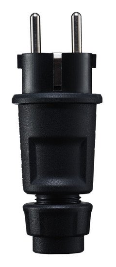 ABL HIGHTECH male Elamide stekker II+A -16A/250V- IP44  zwart